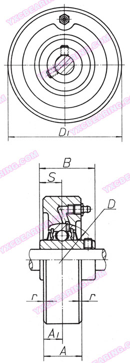 drawing of UCC200 Series - Pillow Block Bearing